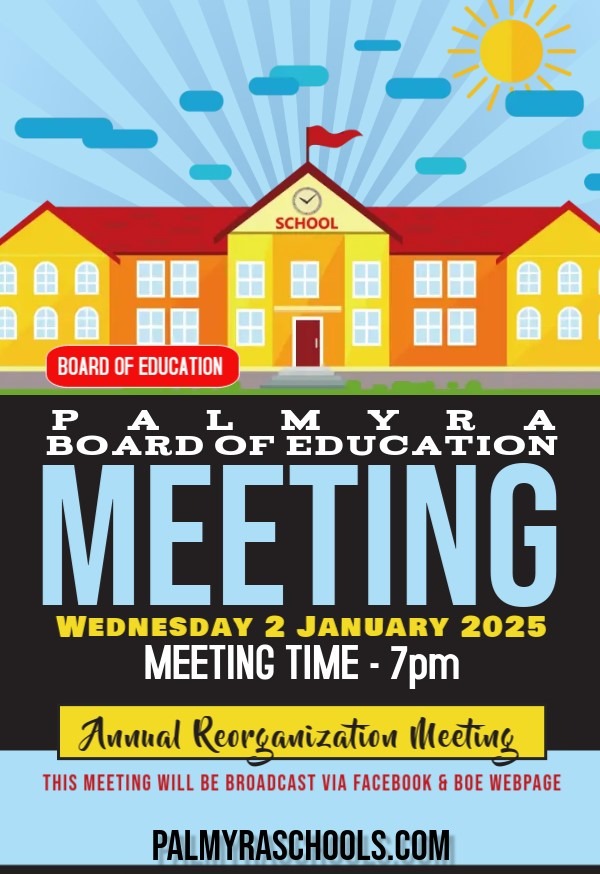 25January  REORG Meeting of the BOE: showing school building with giant text