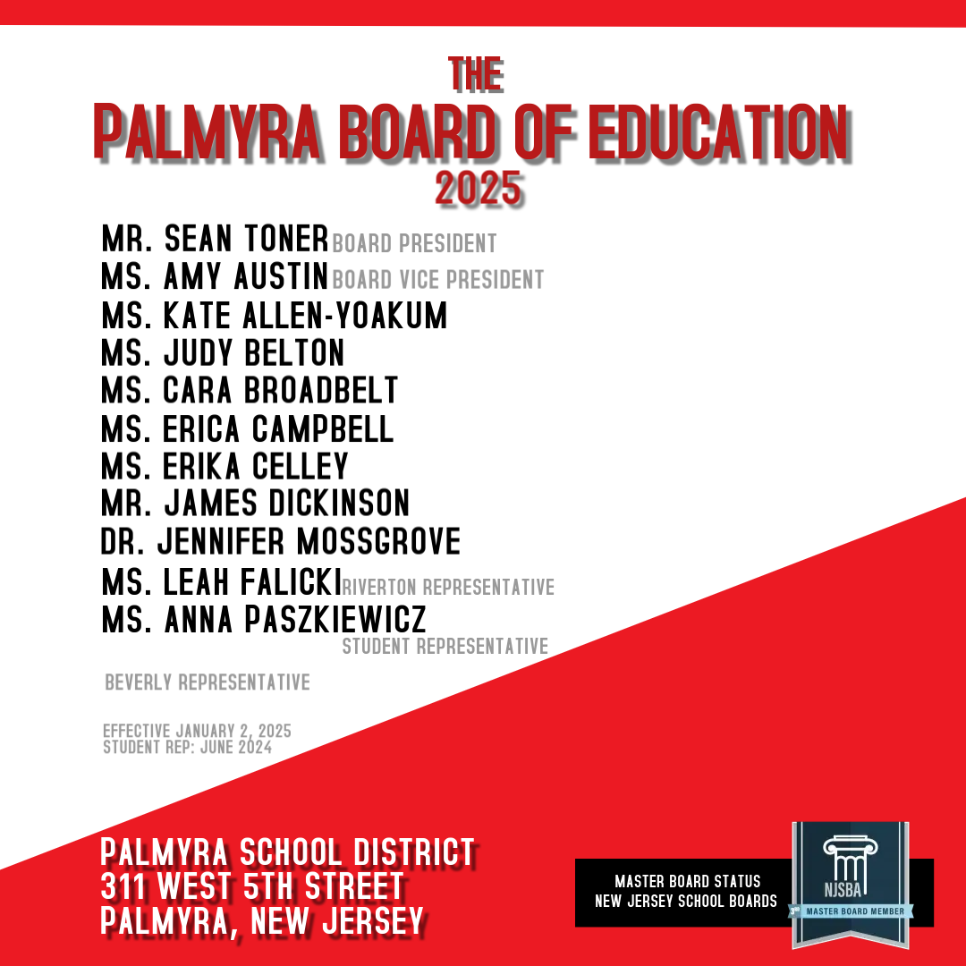 as of 1/2025 Board of Ed Member listing