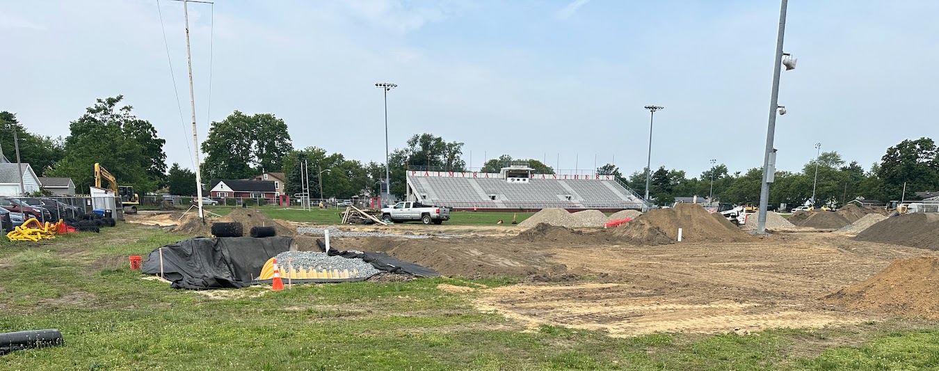 view of construction from DAS back door towards stadium 6-12-25