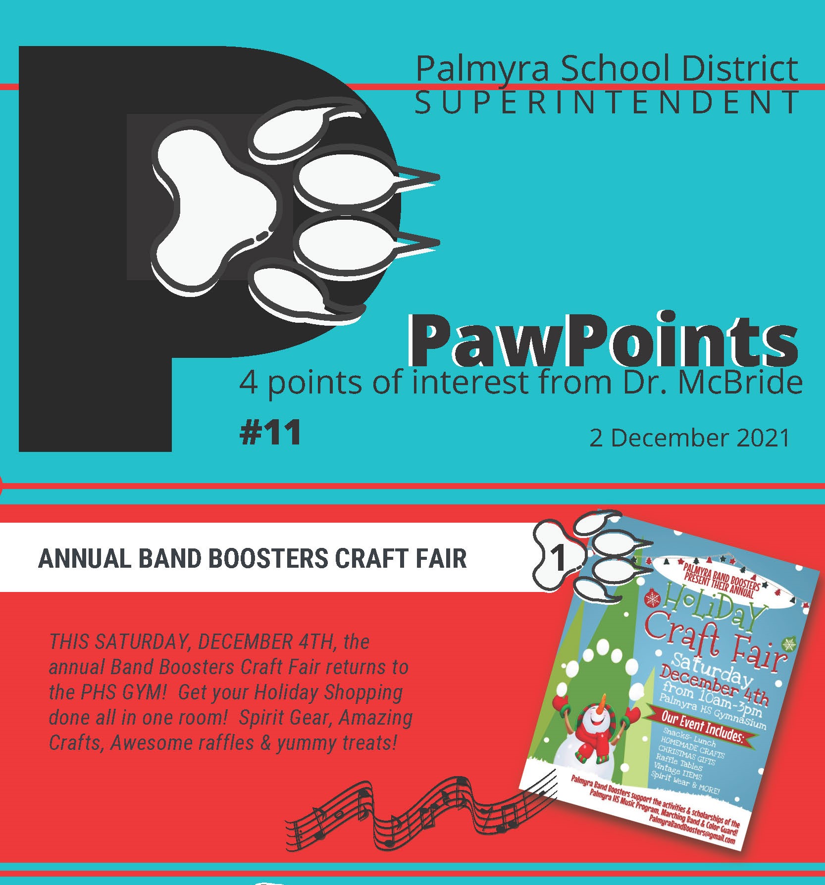 PawPoints11 Holiday Craft Fair & more musical fun