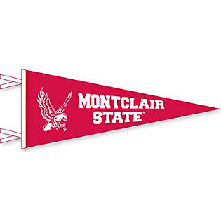 Montclair State pennant red hawk red & white