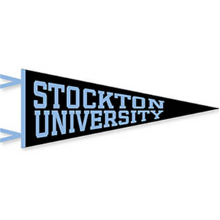 stockton university pennant navy & sky blue