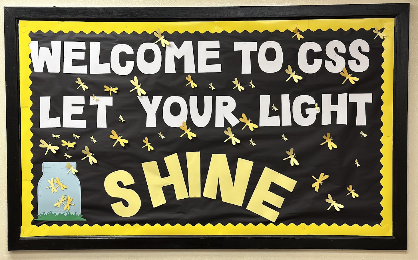 bulletin board: welcome to css let your light shine with fireflies