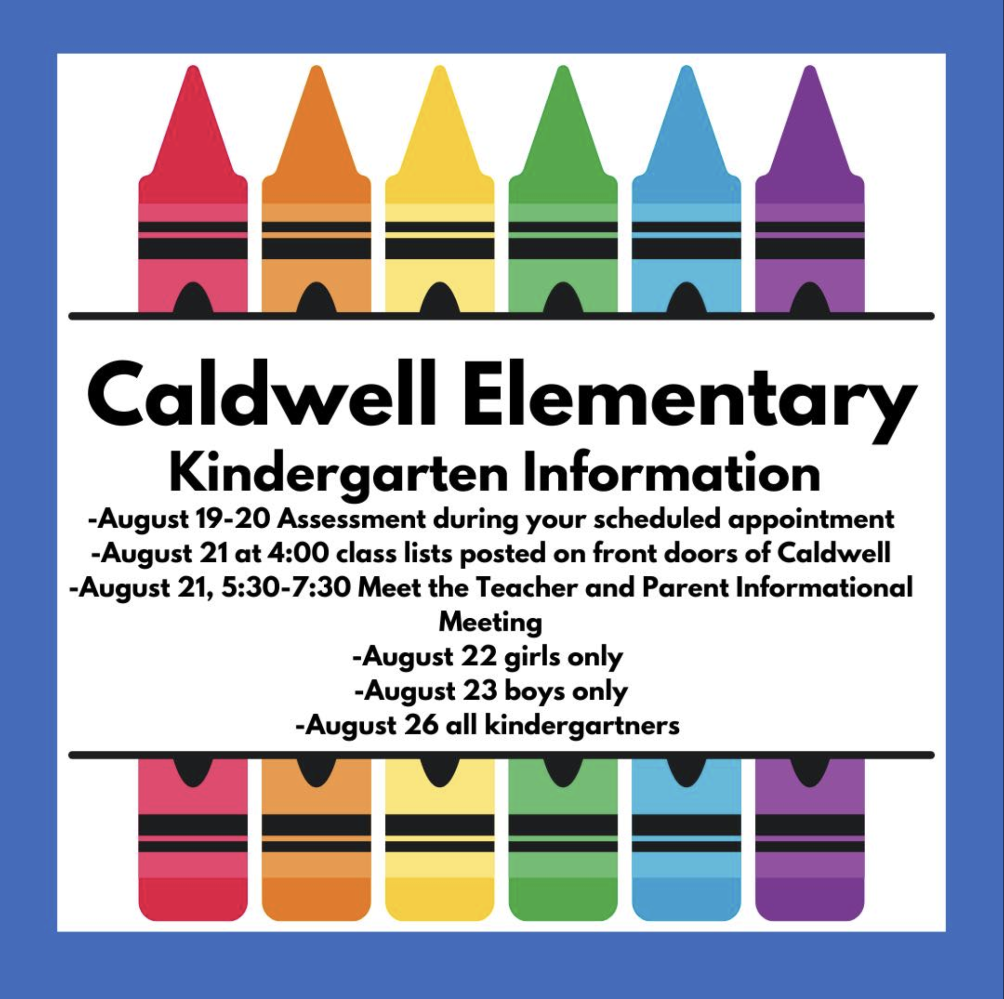 caldwell kindergarten