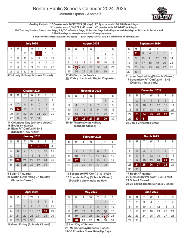 Alternate calendar