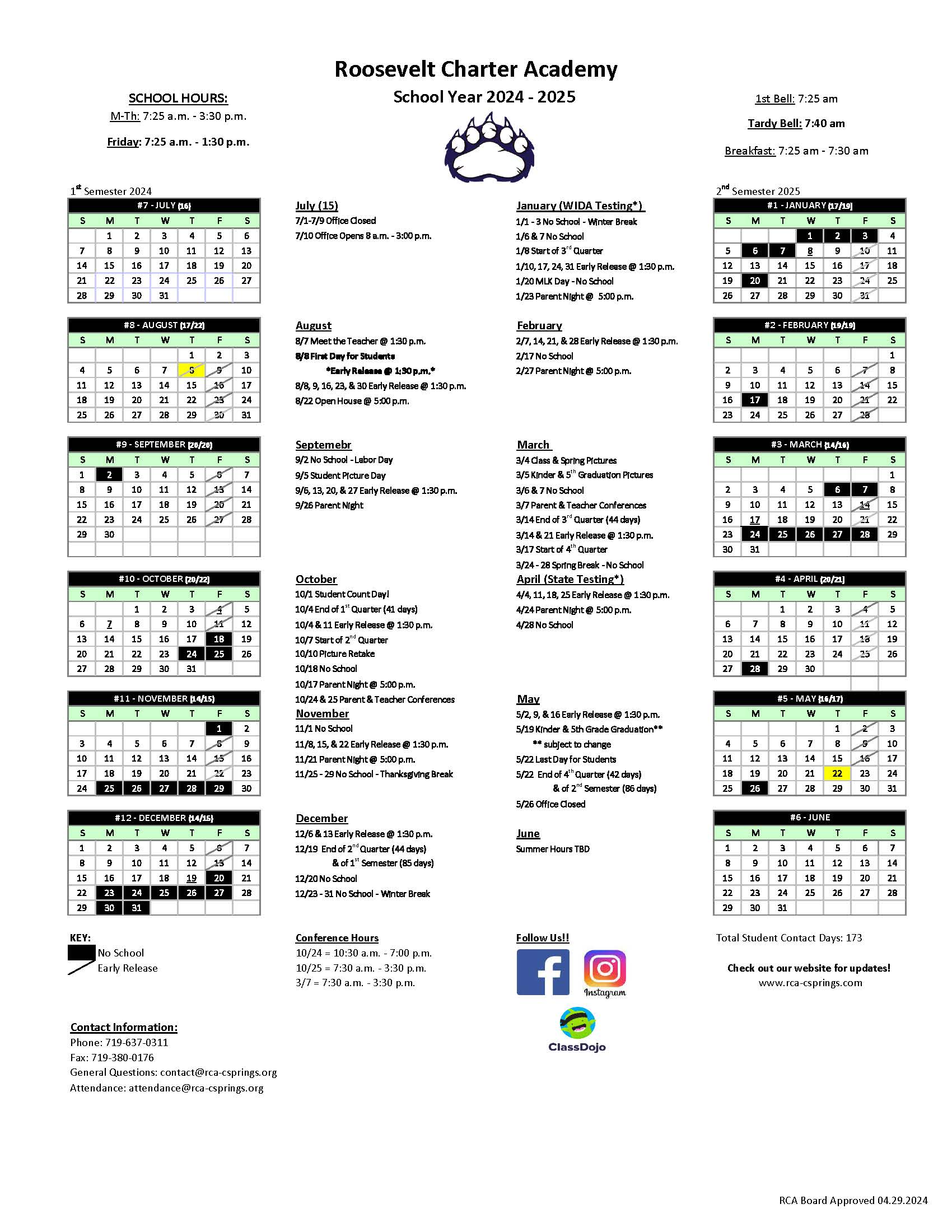 Public Calendar