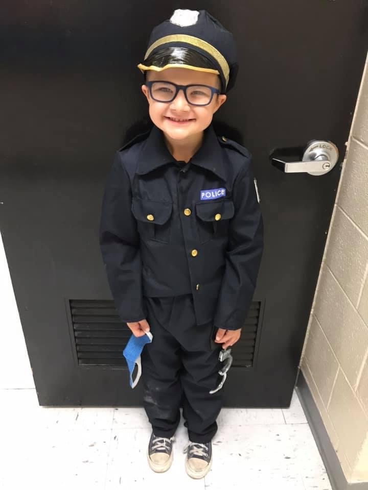 student dressed as a cop