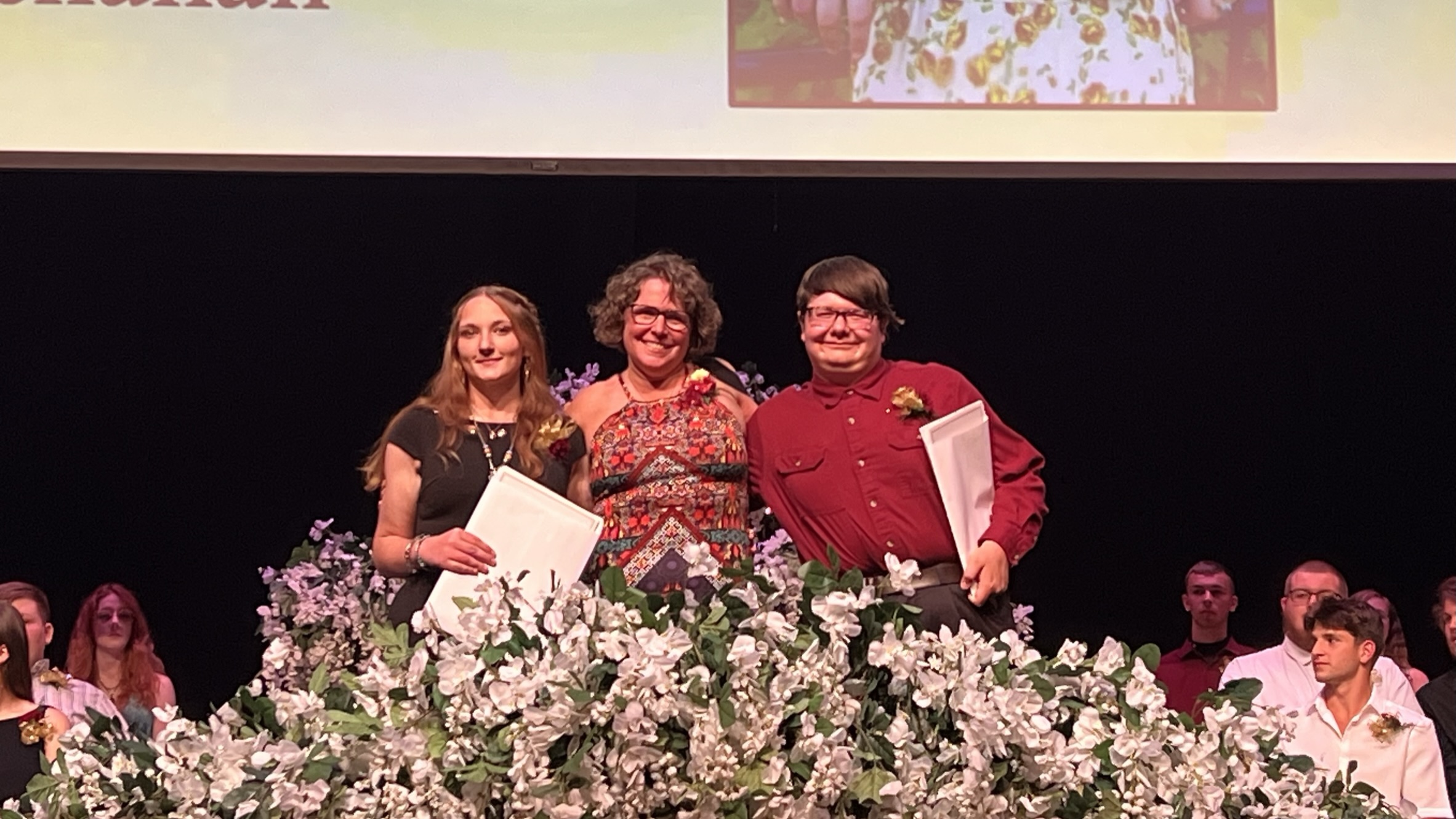 Olivia Singer, Mrs. Curtin and Ethan Buchanan