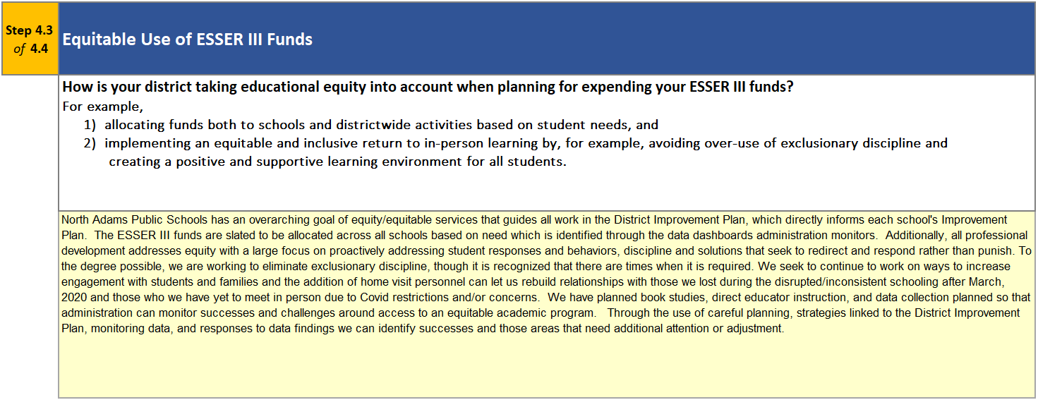 ESSER Step 4.3 of 4.4