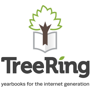 Tree Ring Logo a tree over a book