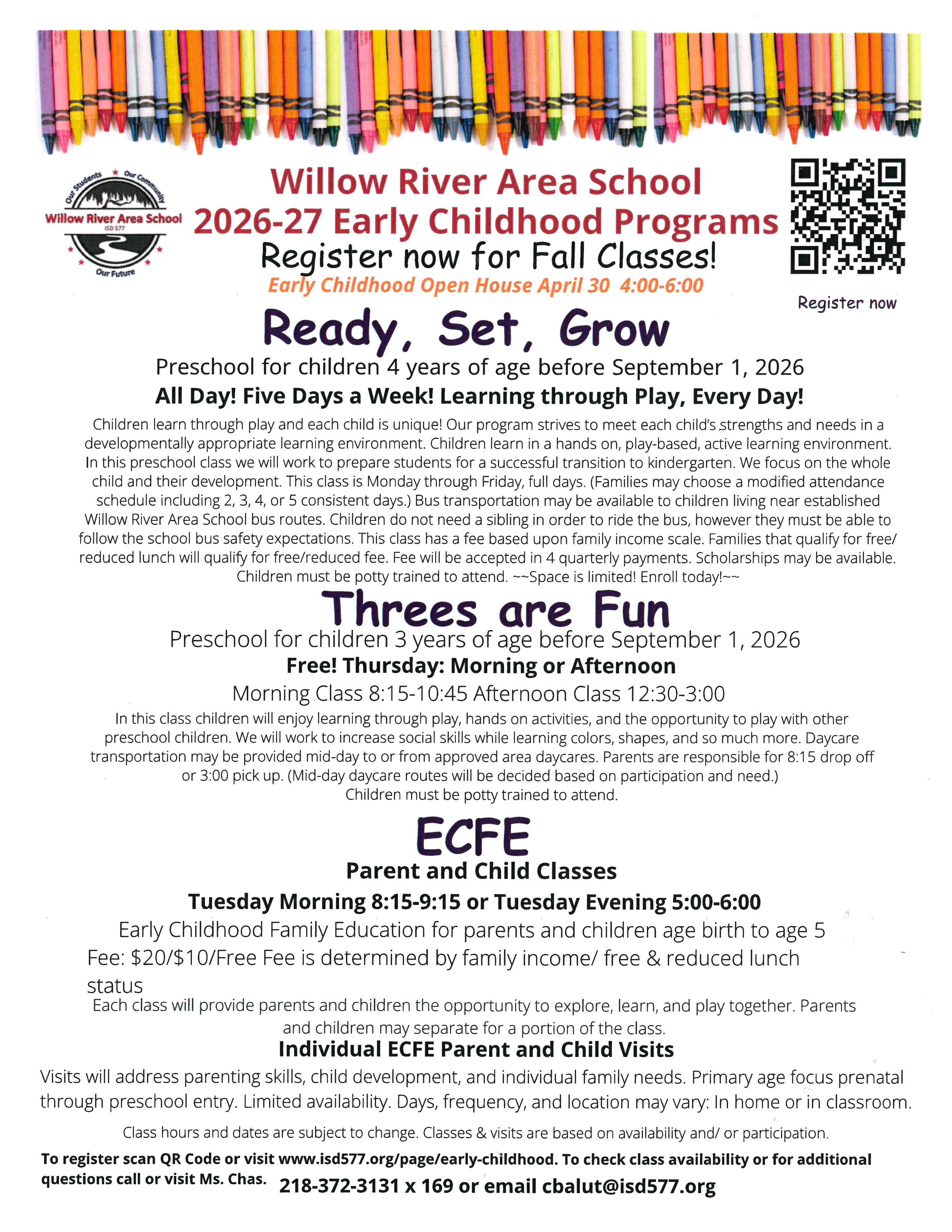26/27 Early Childhood Programs