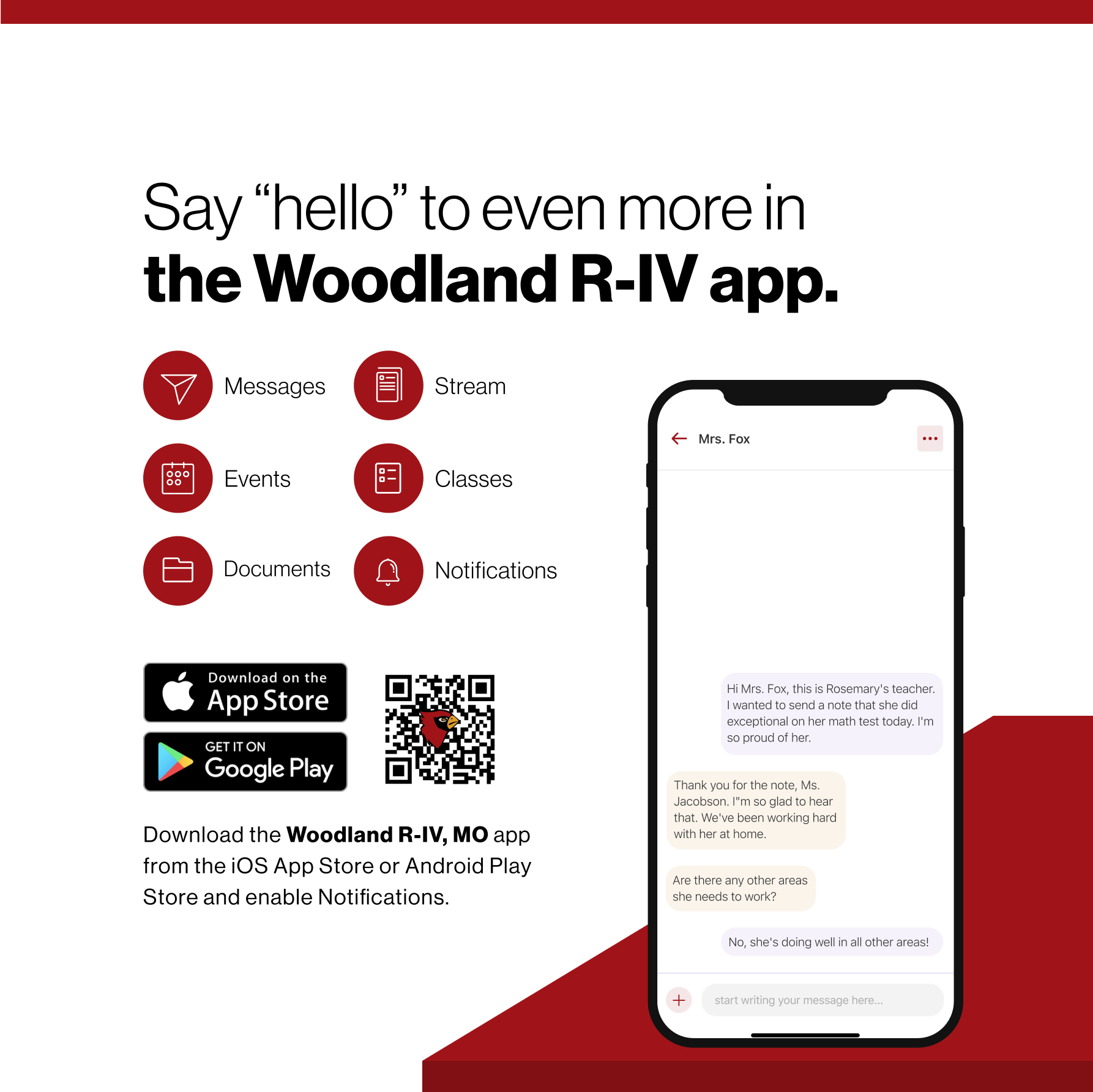 Woodland app graphic