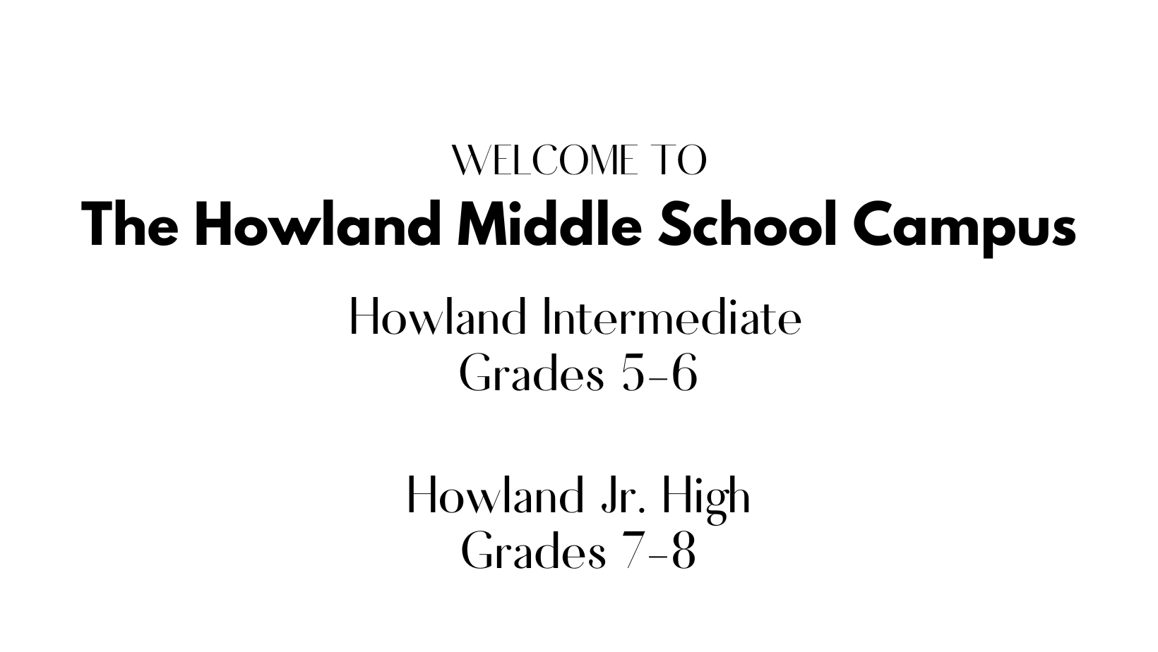 middle school campus welcome