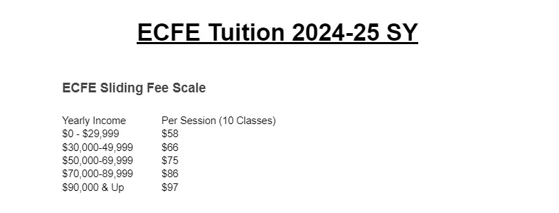 ECFE Fees 2024-25 SY