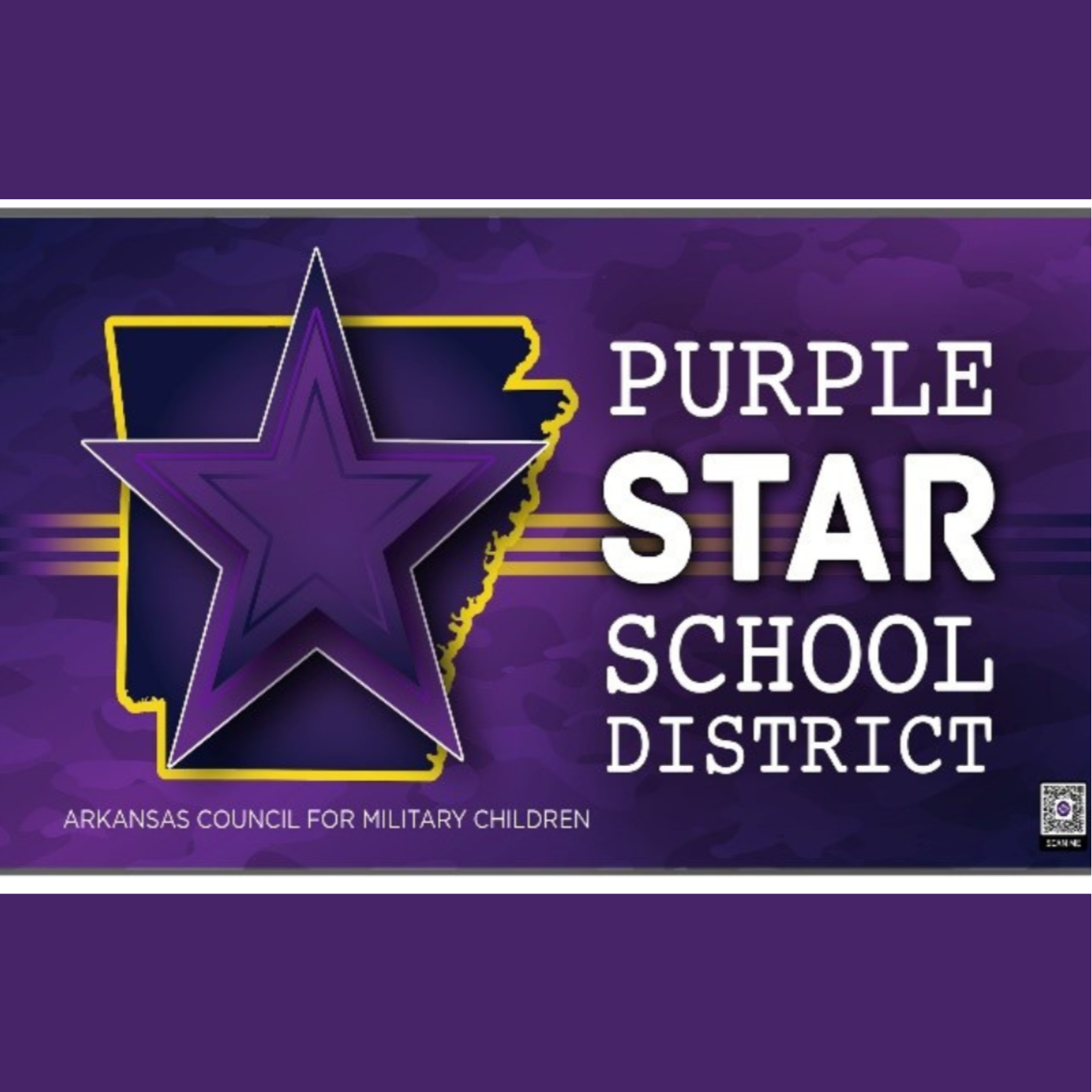 purple star and Arkansas state shape