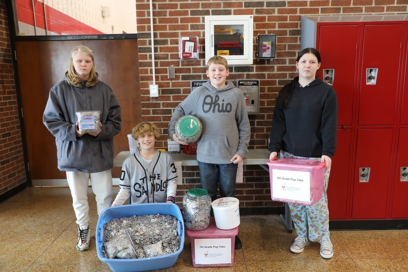 students with pop tab collection