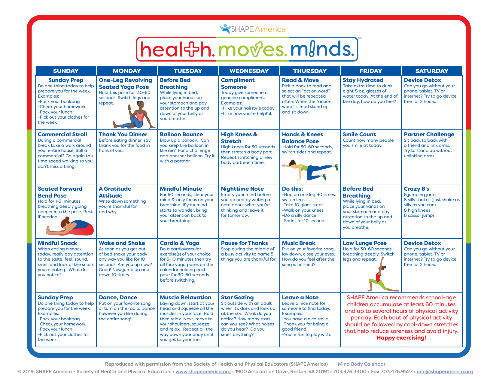 Mind Body Calendar