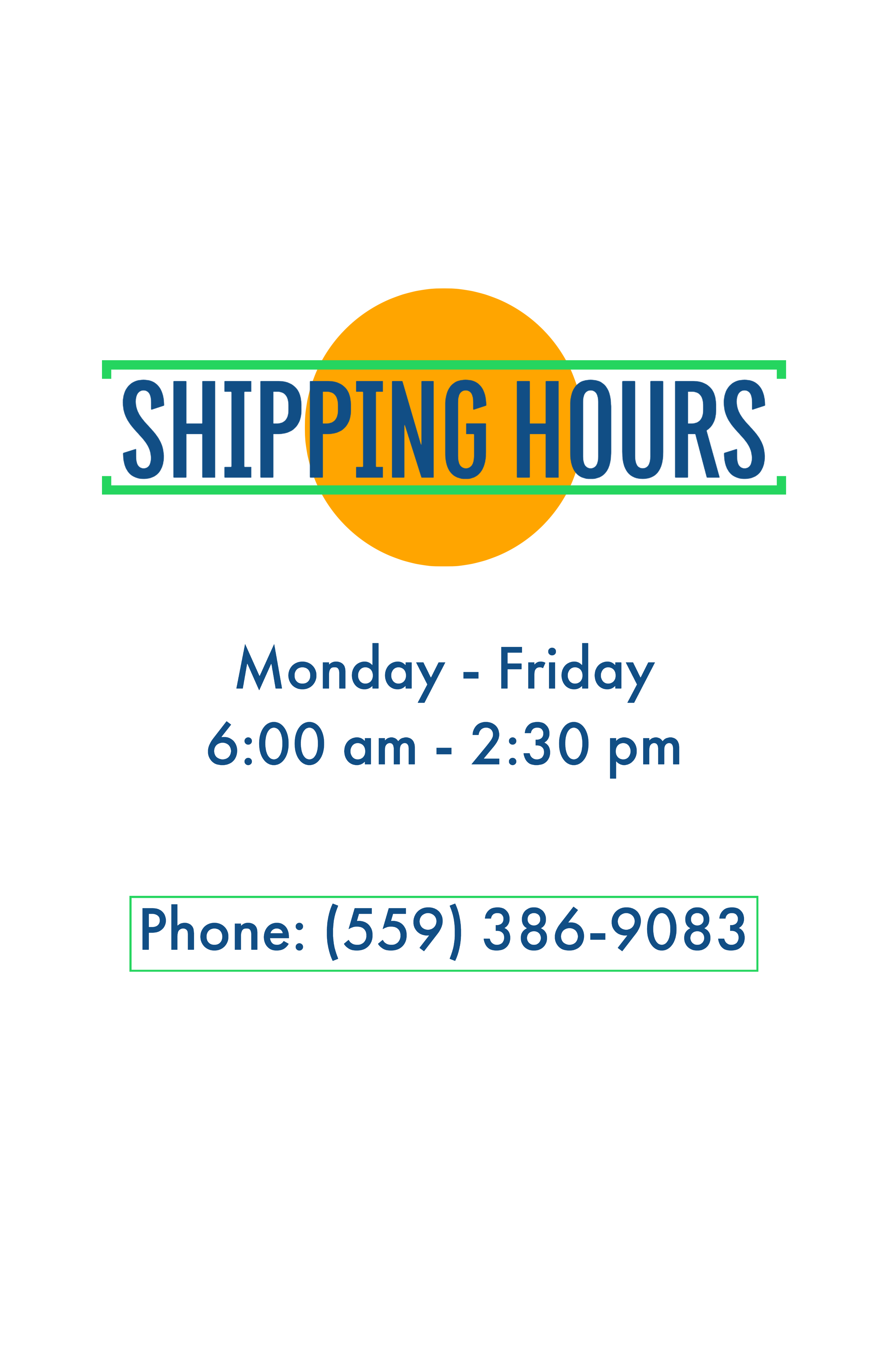 SHIPPING HOURS