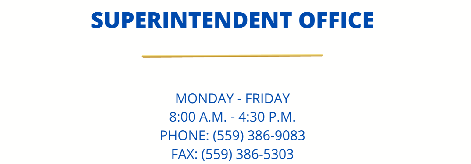 superintendent office hours