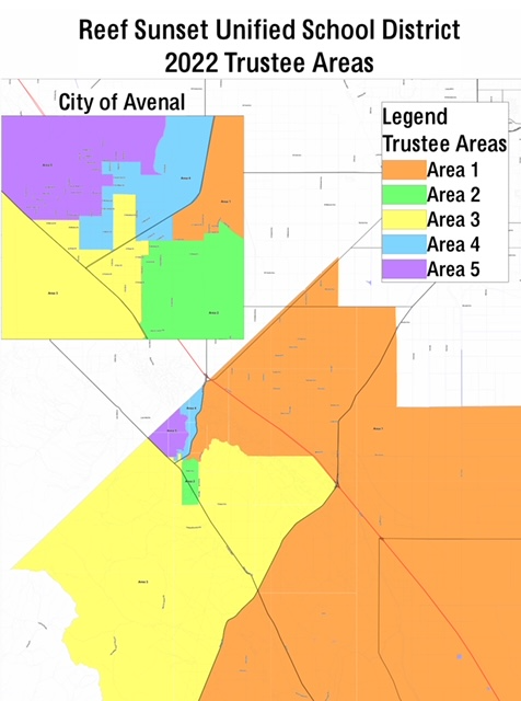 reef sunset unified school district 2022 trustee areas