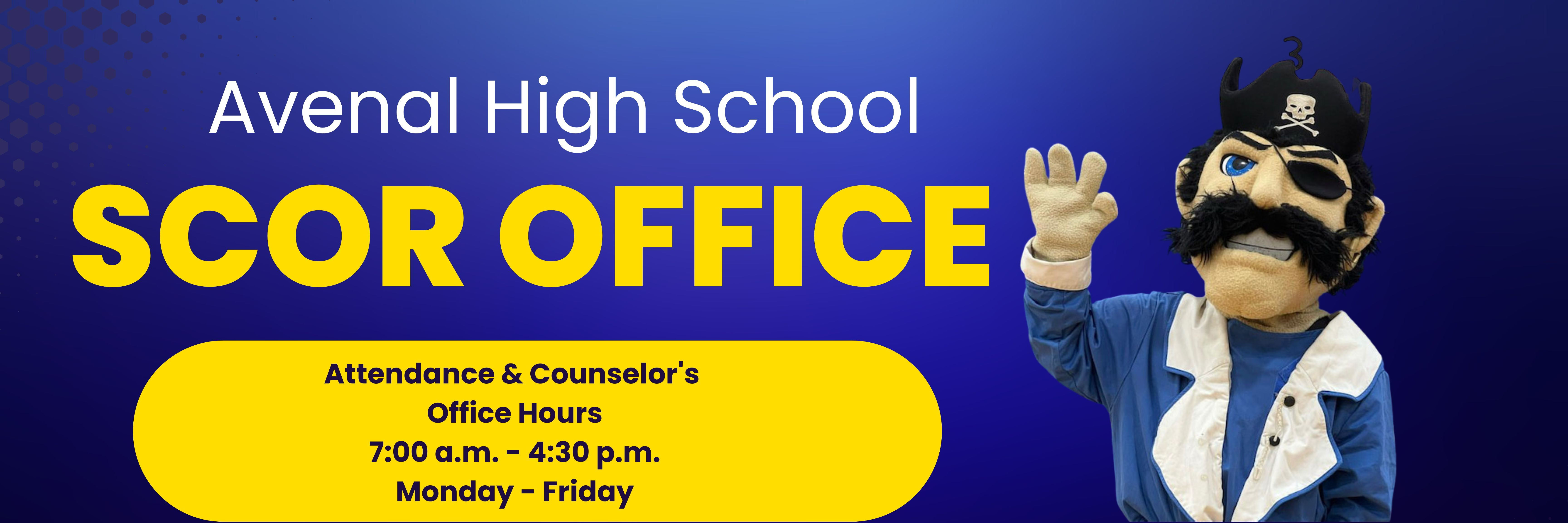avenal high school scor office attendance & counselor office hours 7:00 - 4:30 Monday - Friday