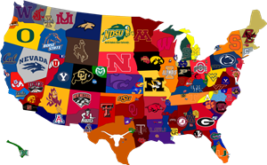 usa college logos map