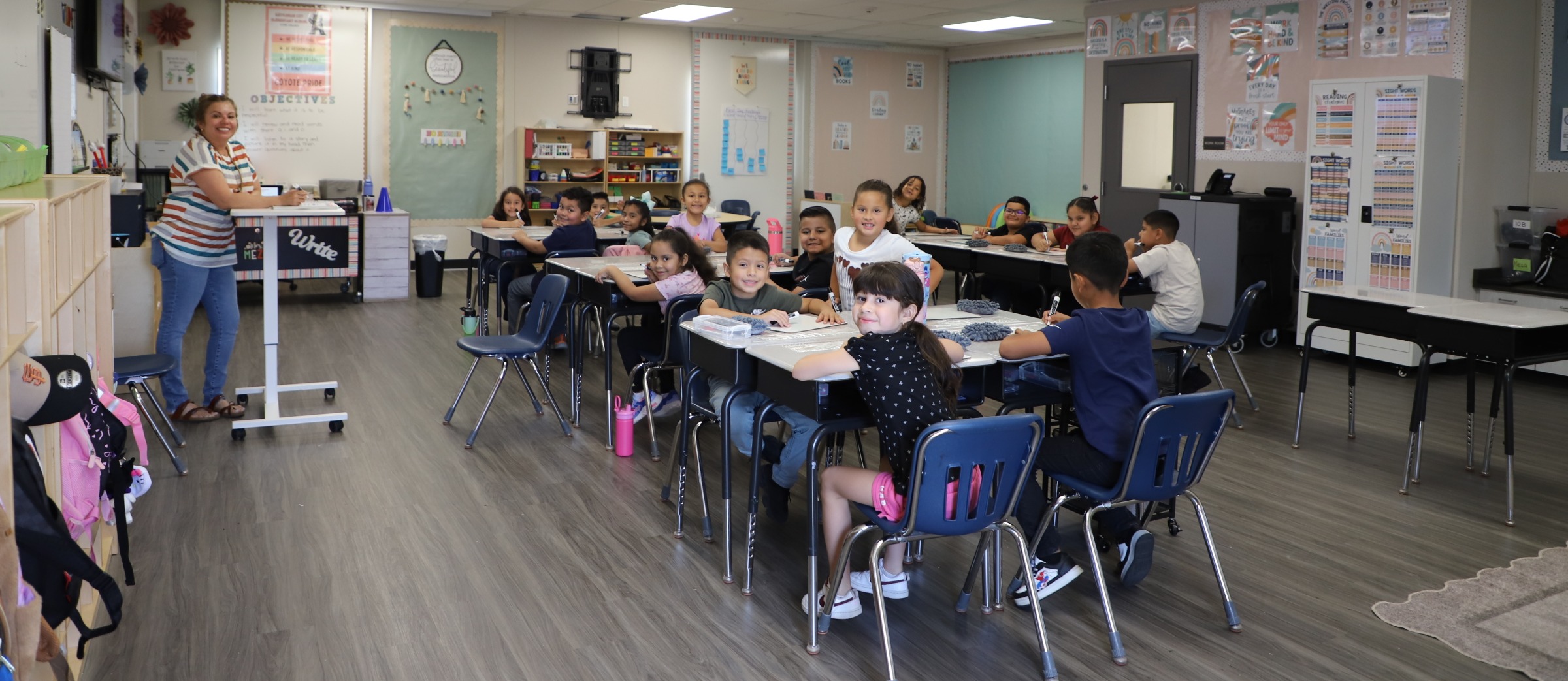 KCES Students in class with Mrs. Meza
