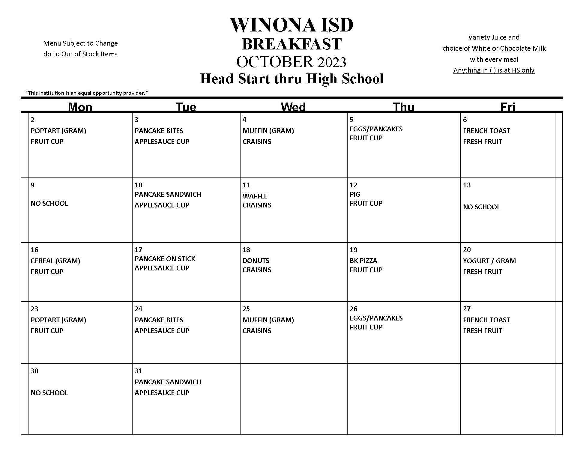 Isd 196 Menu - ko1z7uo