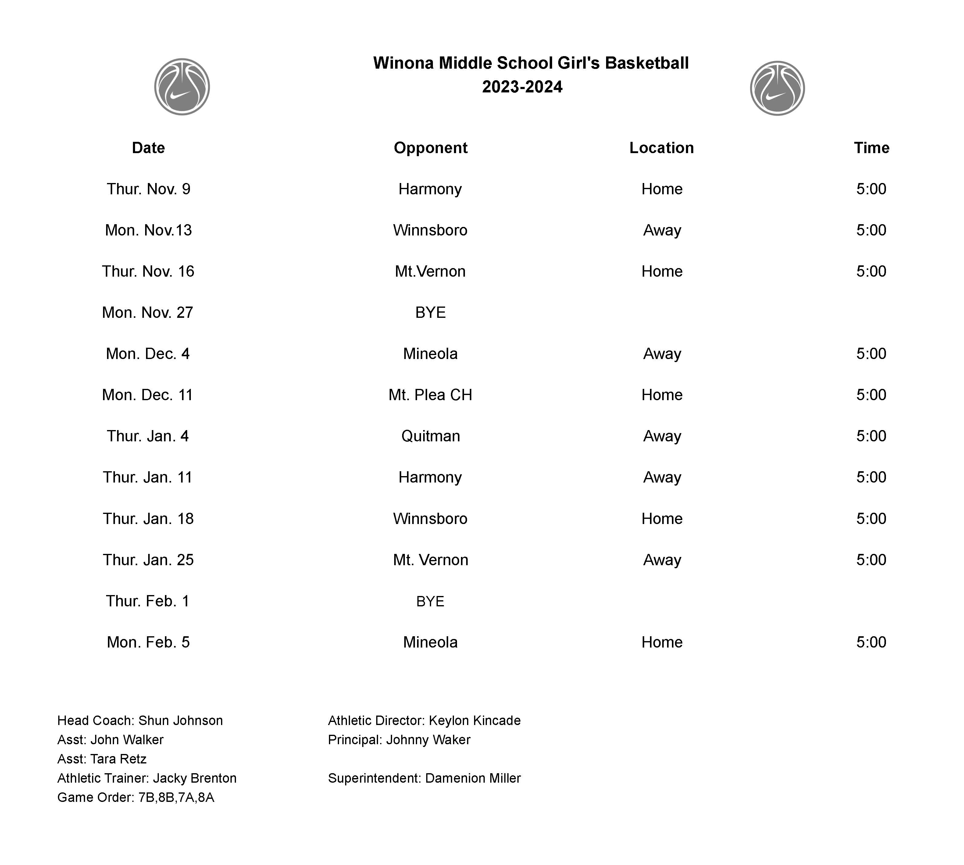 Basketball Winona ISD Basketball Winona ISD