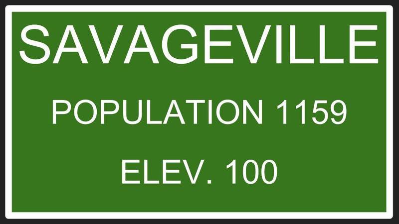savageville population 1159 elev. 100