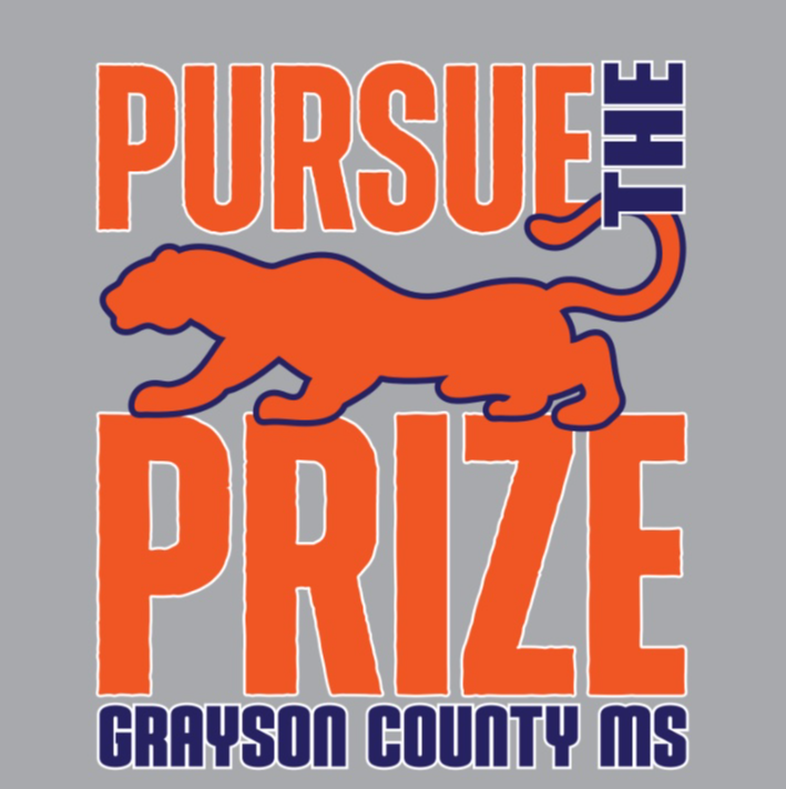 Grayson County Middle School 24-25 Theme logo - Pursue the Prize