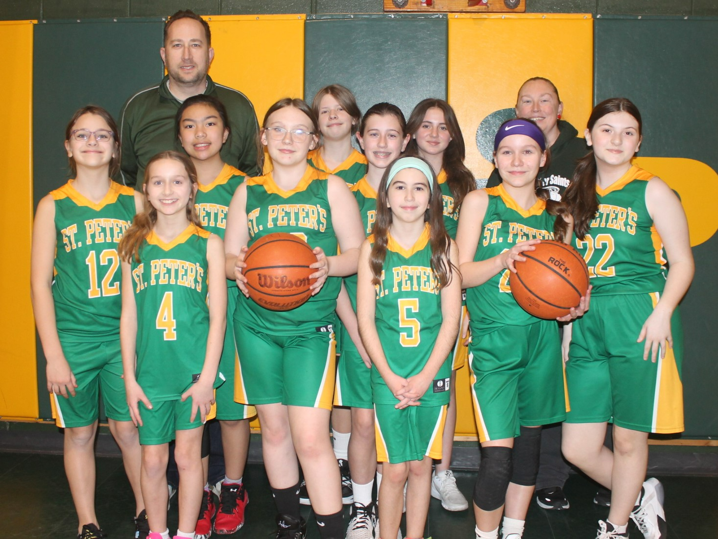 St. Peter School 5th & 6th grade girls basketball team