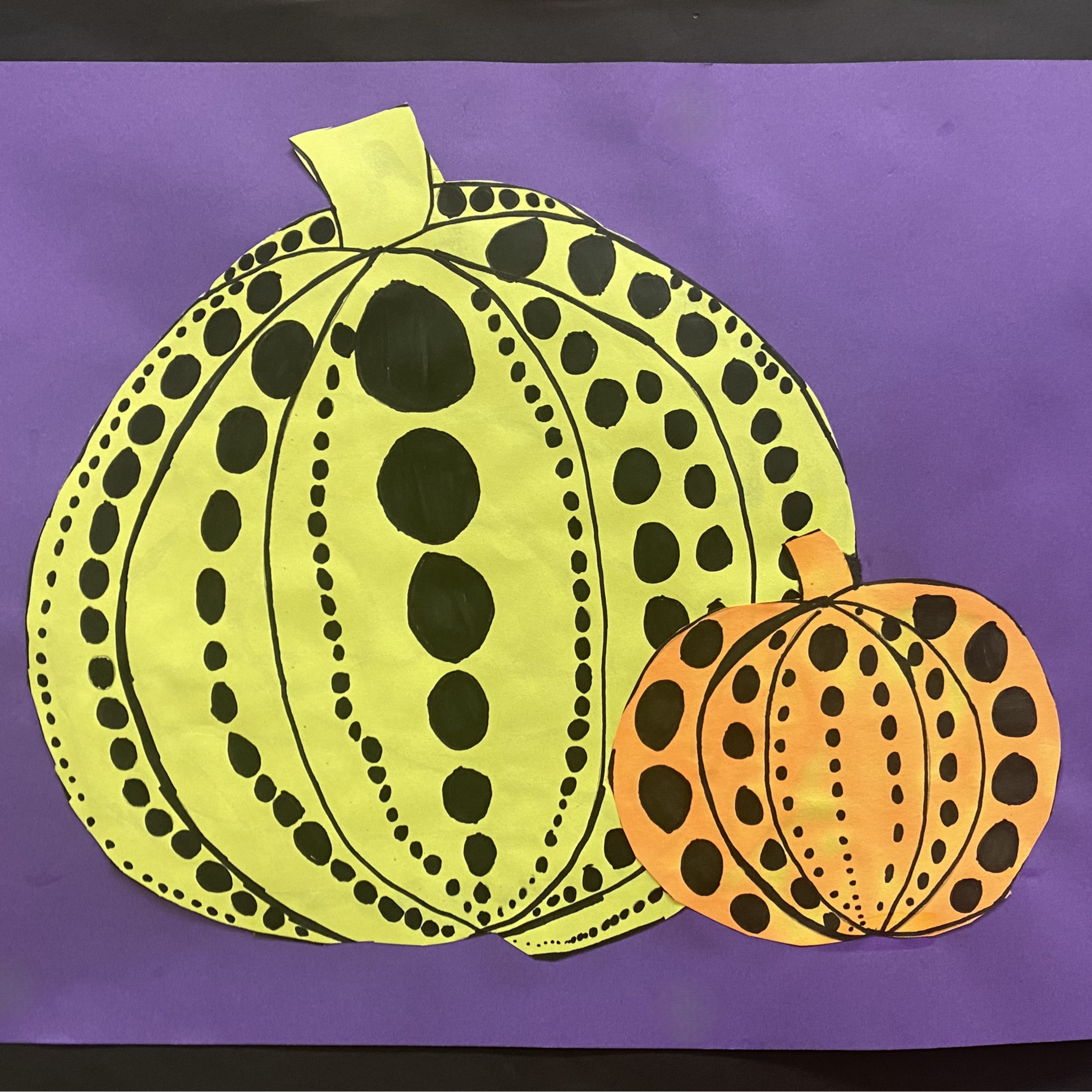 Dot Art with pumpkins