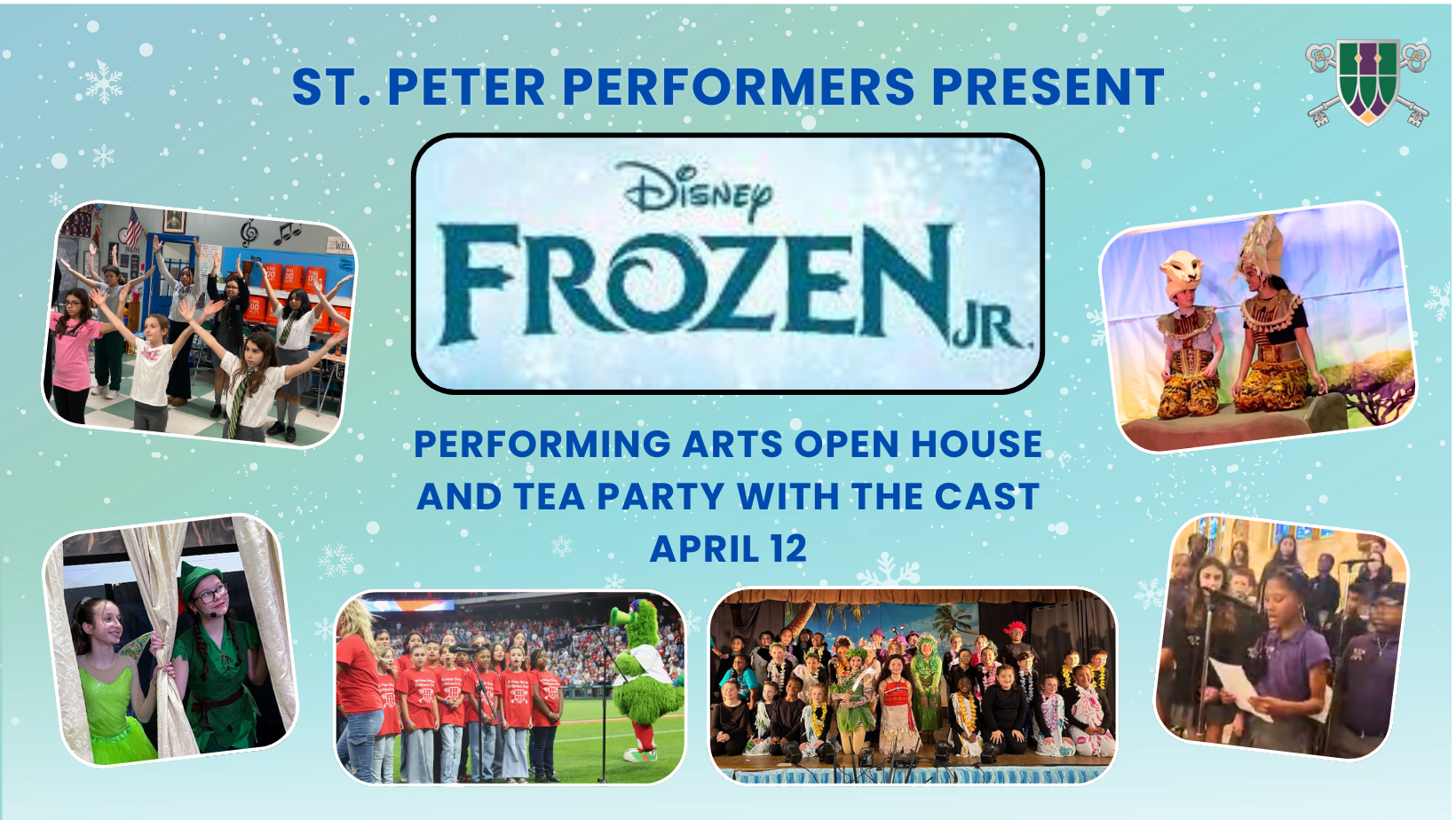 St. Peter Performers Present Frozen Jr. Performing Arts Open House and Tea Party with the Cast April 12