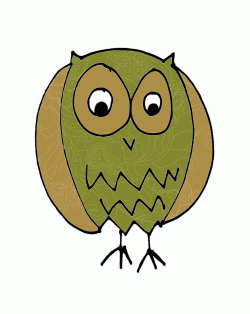 Image of a green owl.