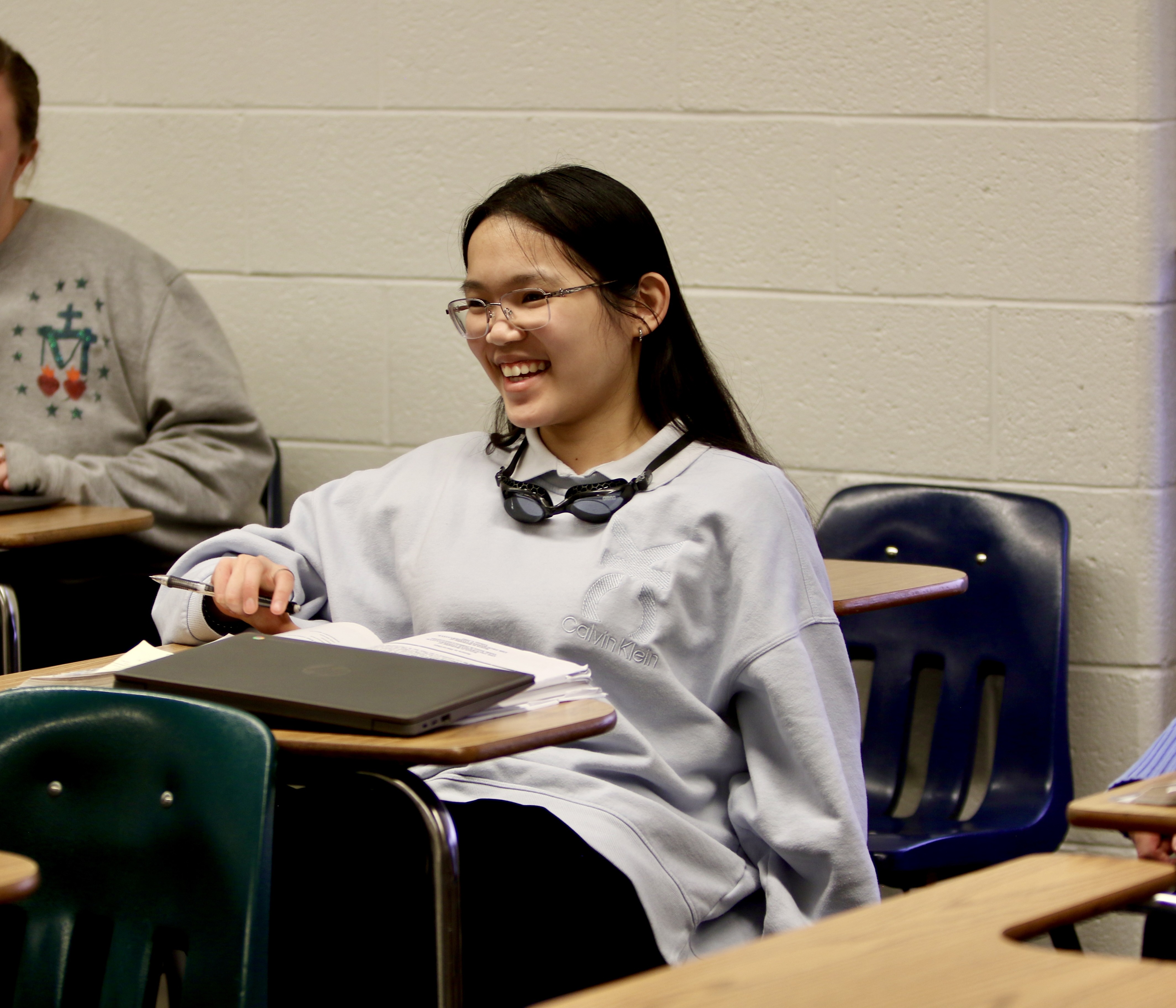 International Student in classroom, St Mary's High School, 2501 E Yampa St, Colorado Springs CO 80909