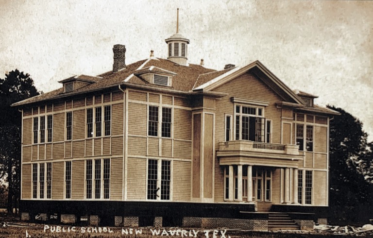 New Waverly Public School in the early 20th century