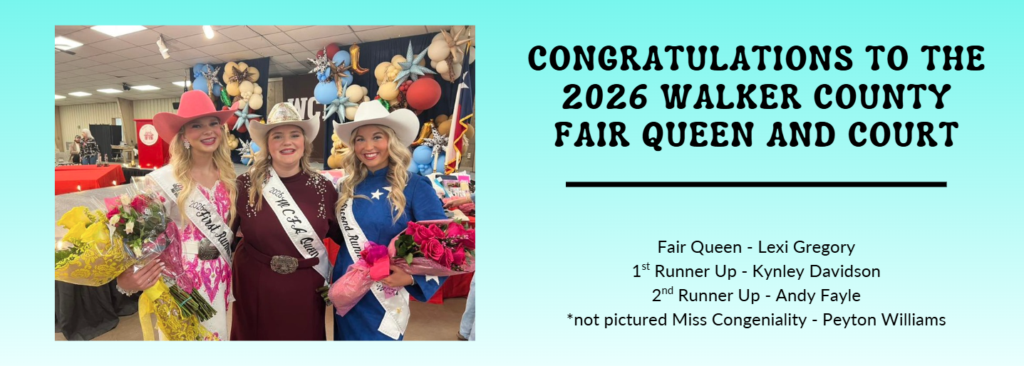 2026 Walker County Fair Queen and Court