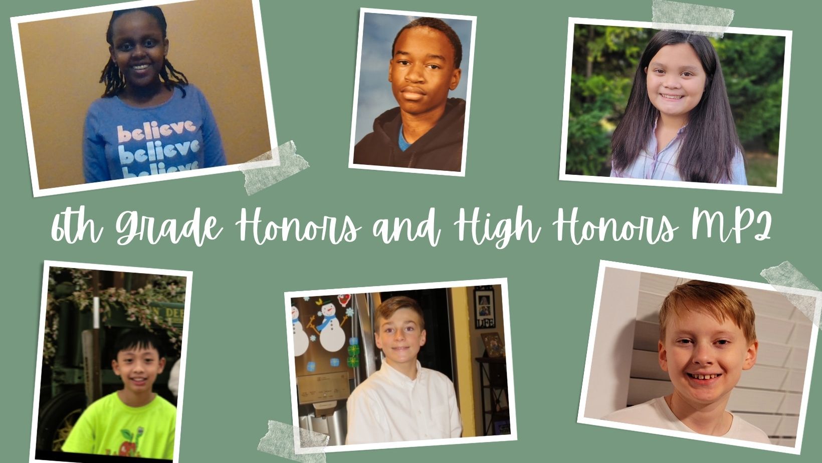 6th grade honor students