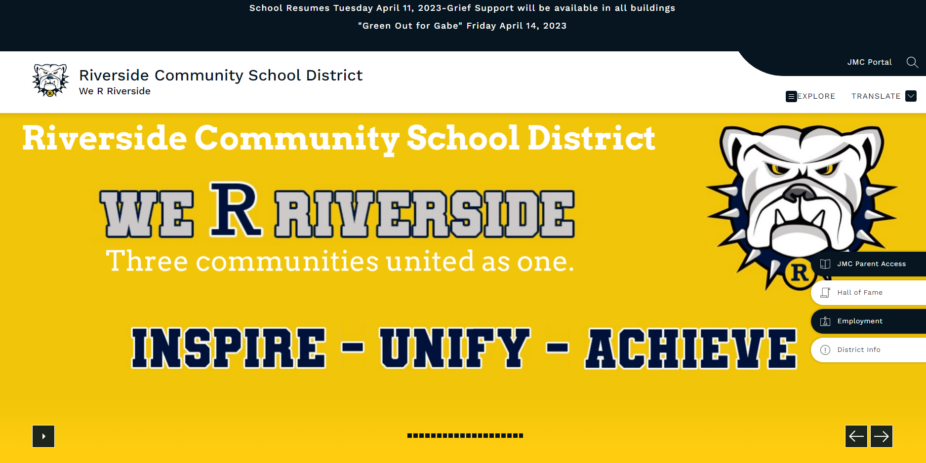 riverside school web page