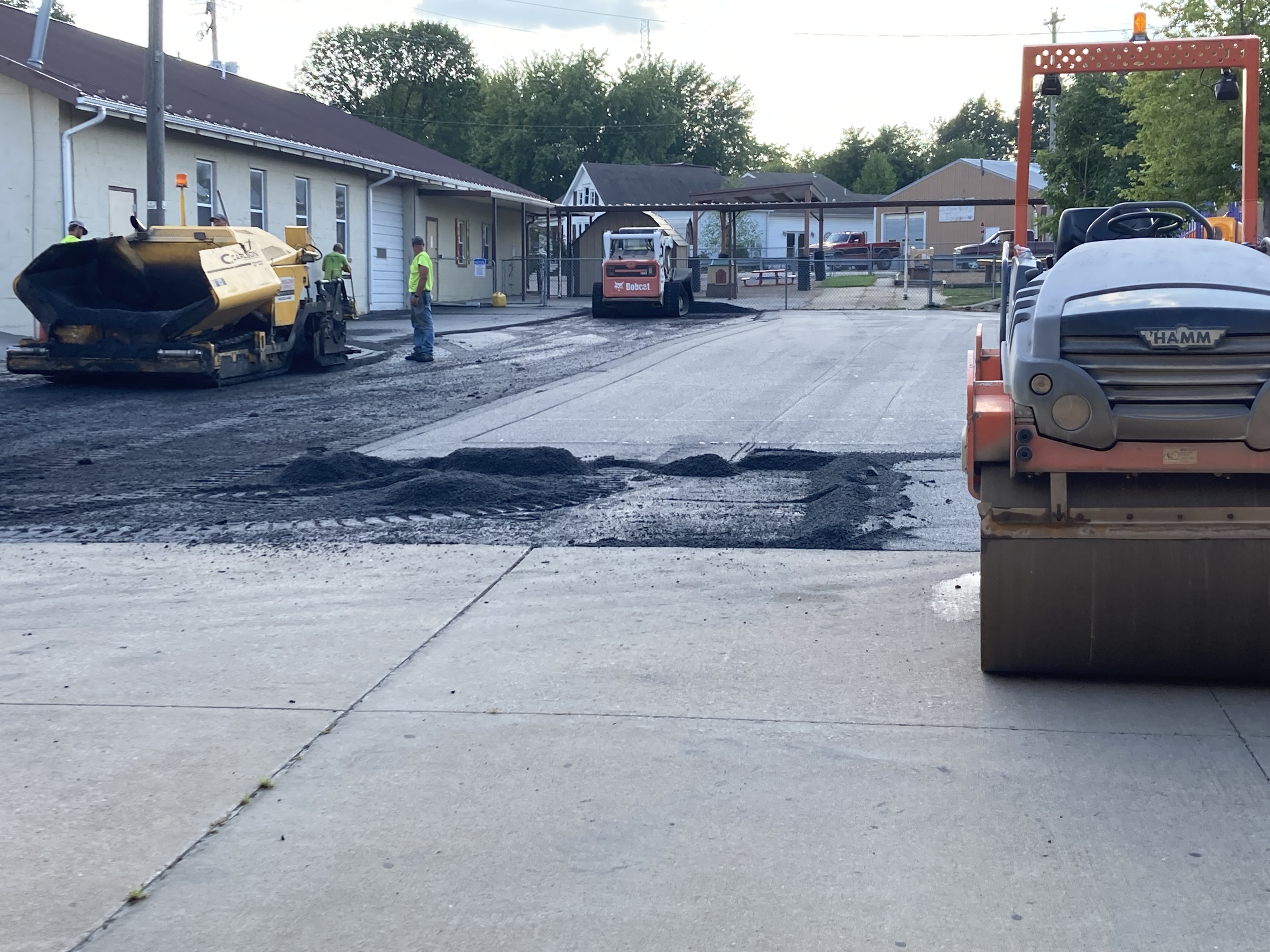 asphalt work being done