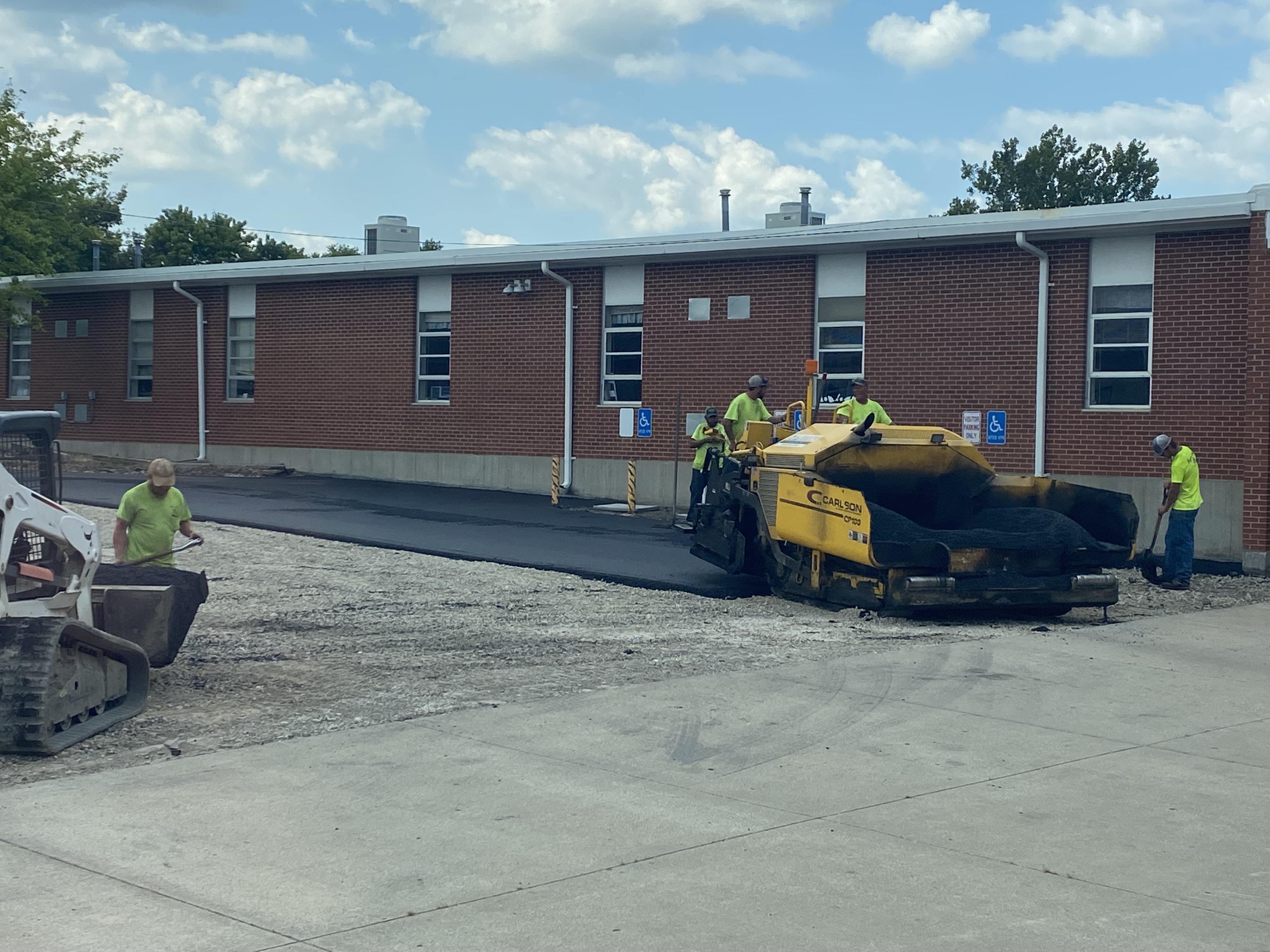 asphalt work being done