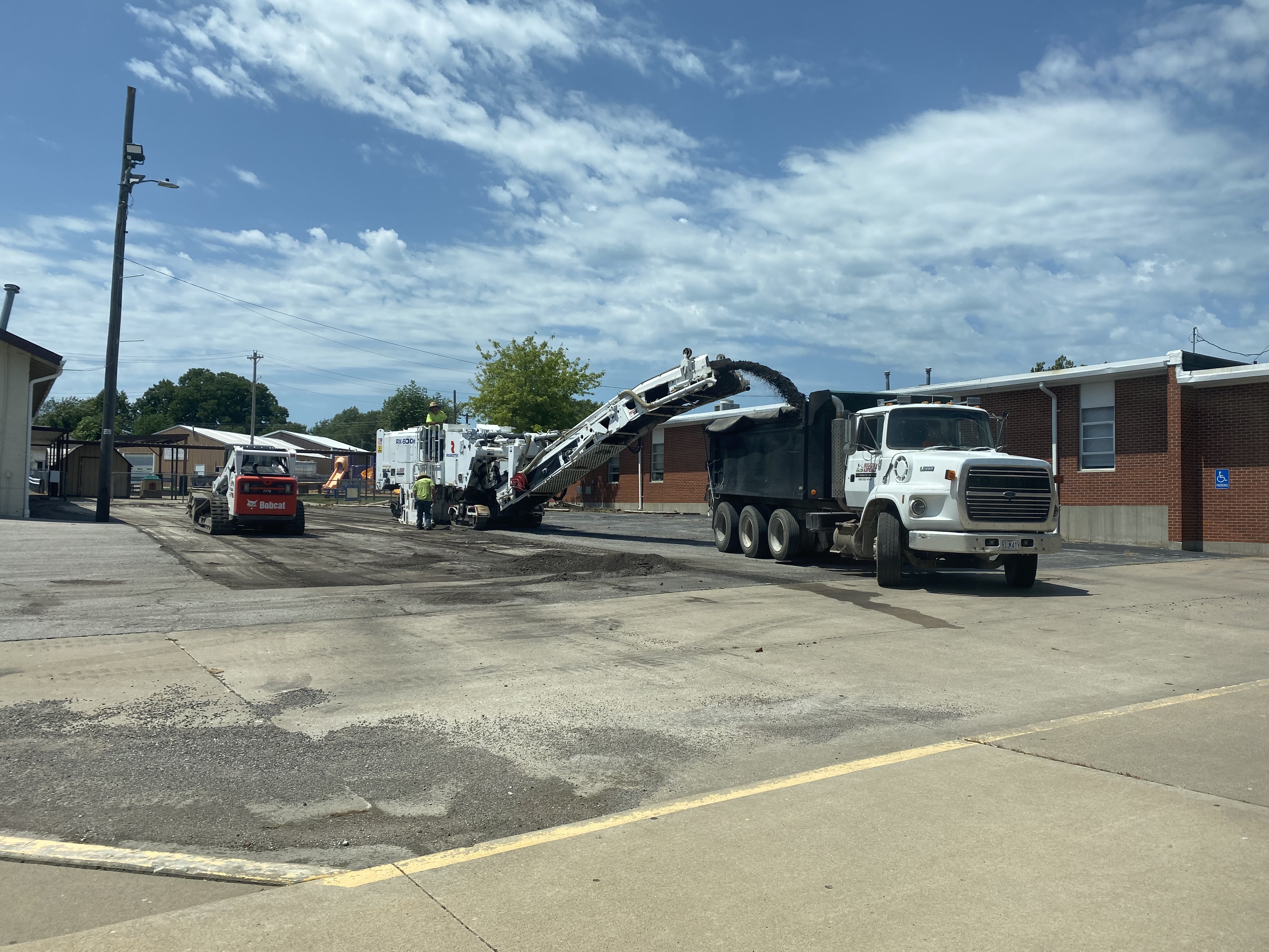 asphalt work being done