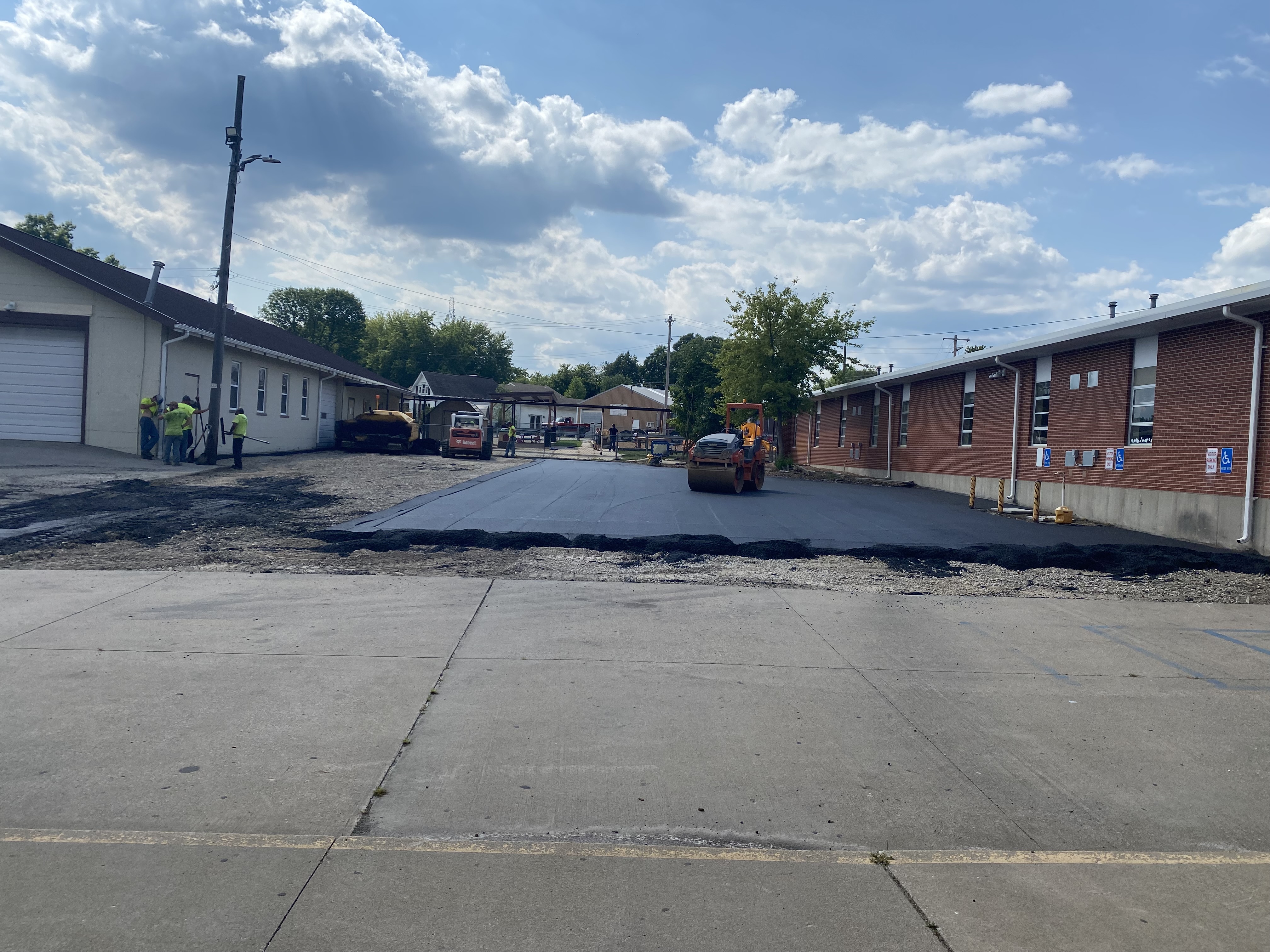 asphalt work being done