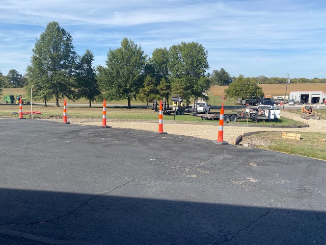 concrete work being done