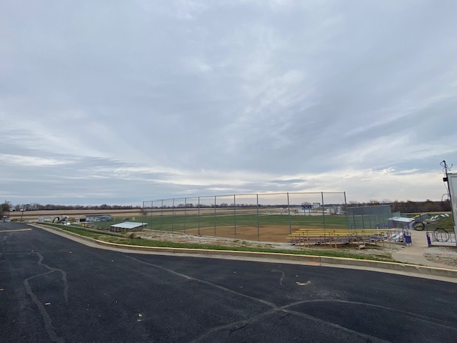 Progress of replacing softball field lights