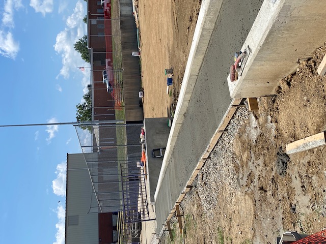 Progress on reconstructing softball field falls and dugouts