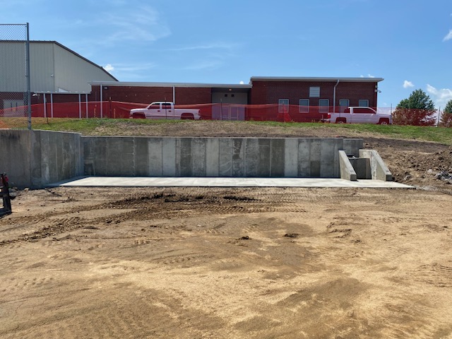 Progress on reconstructing softball field falls and dugouts