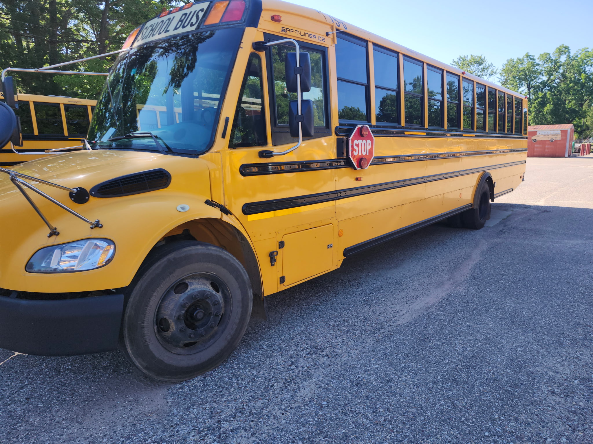 school bus driver side exterior