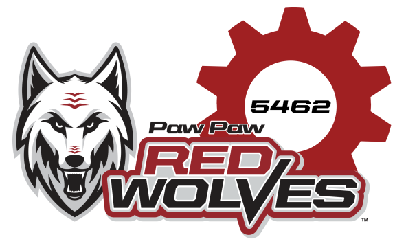 Paw Paw Red Wolves Robotics Logo